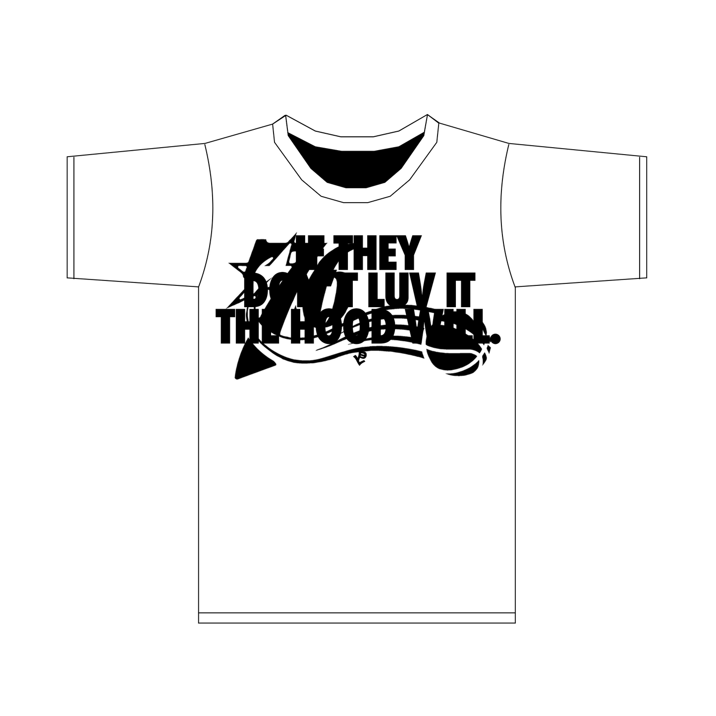 W/B HOODLUV TEE