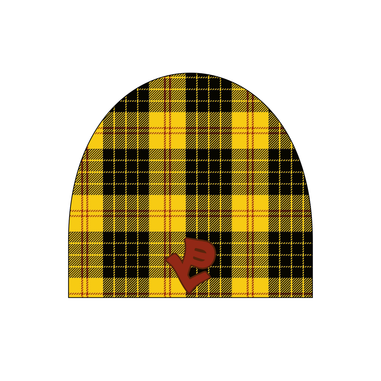 YELLOW PLAID BEANIE