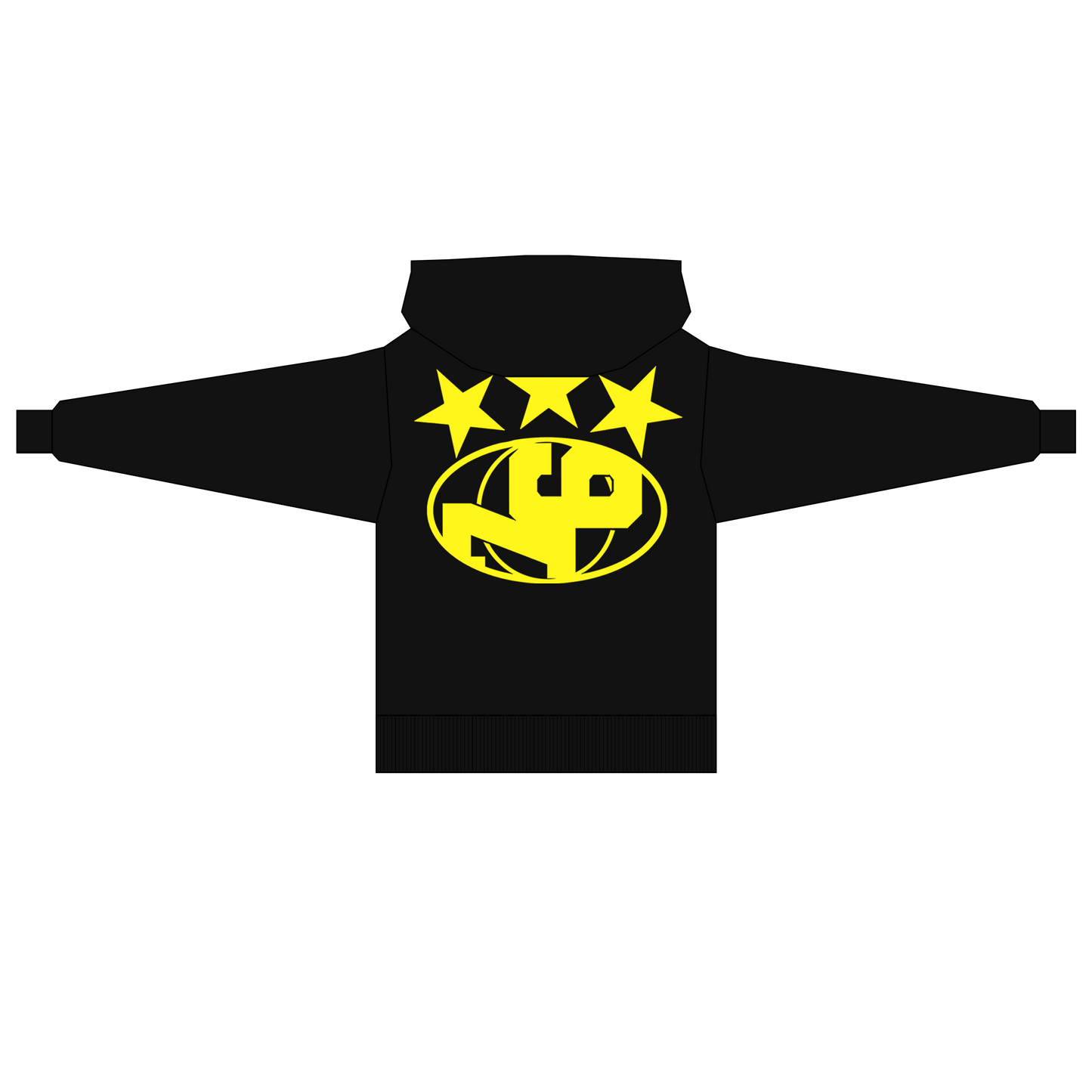 BLACK 3STAR HOODIE