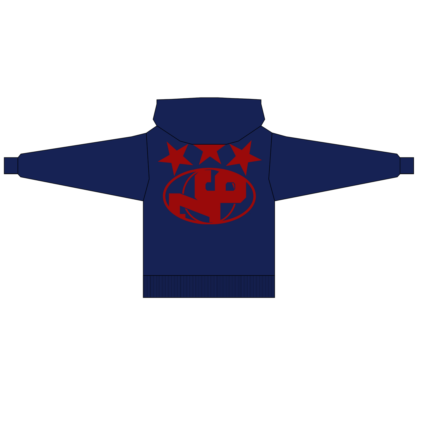 BLUE 3STAR HOODIE