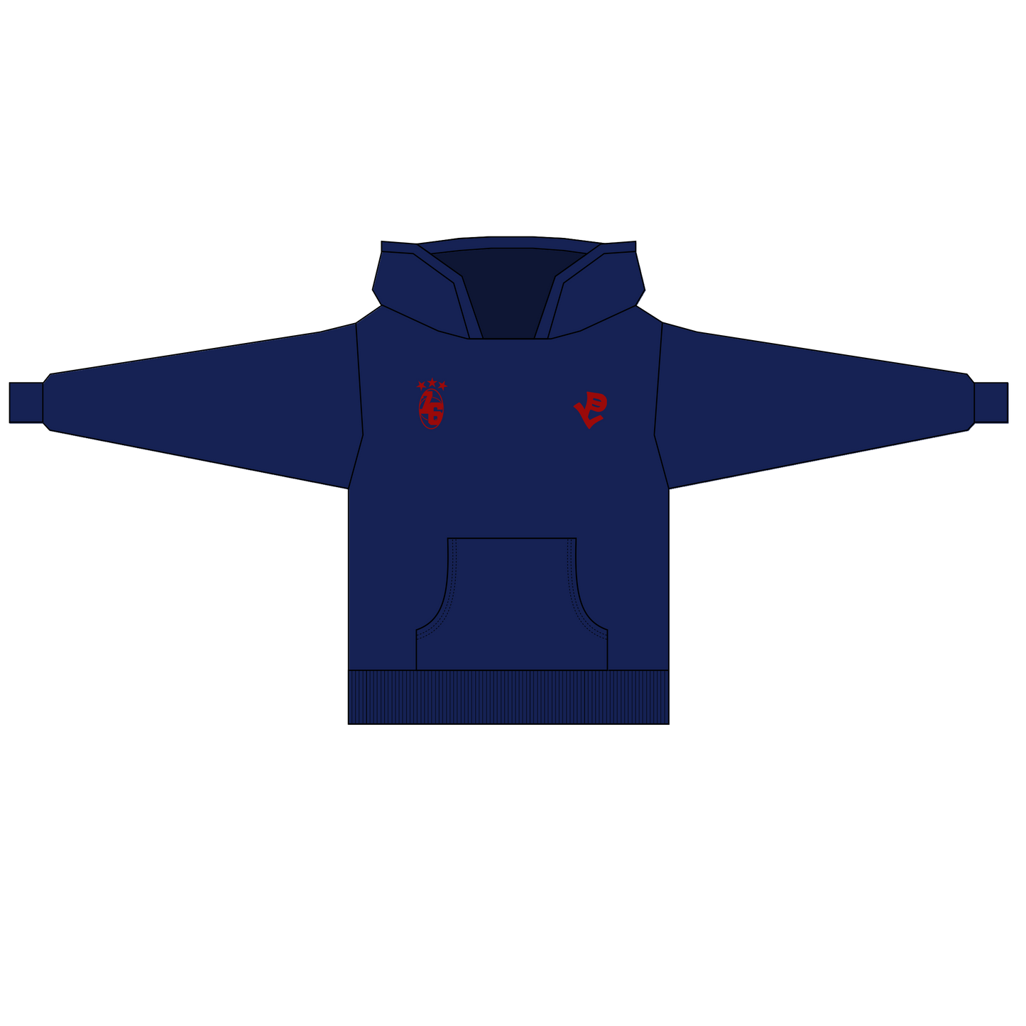 BLUE 3STAR HOODIE
