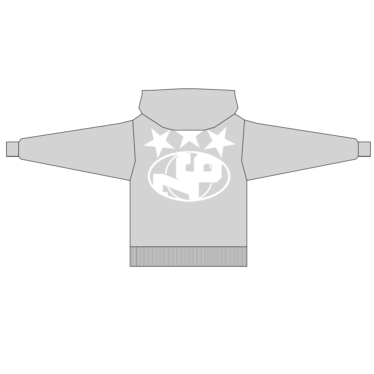 GREY 3STAR HOODIE