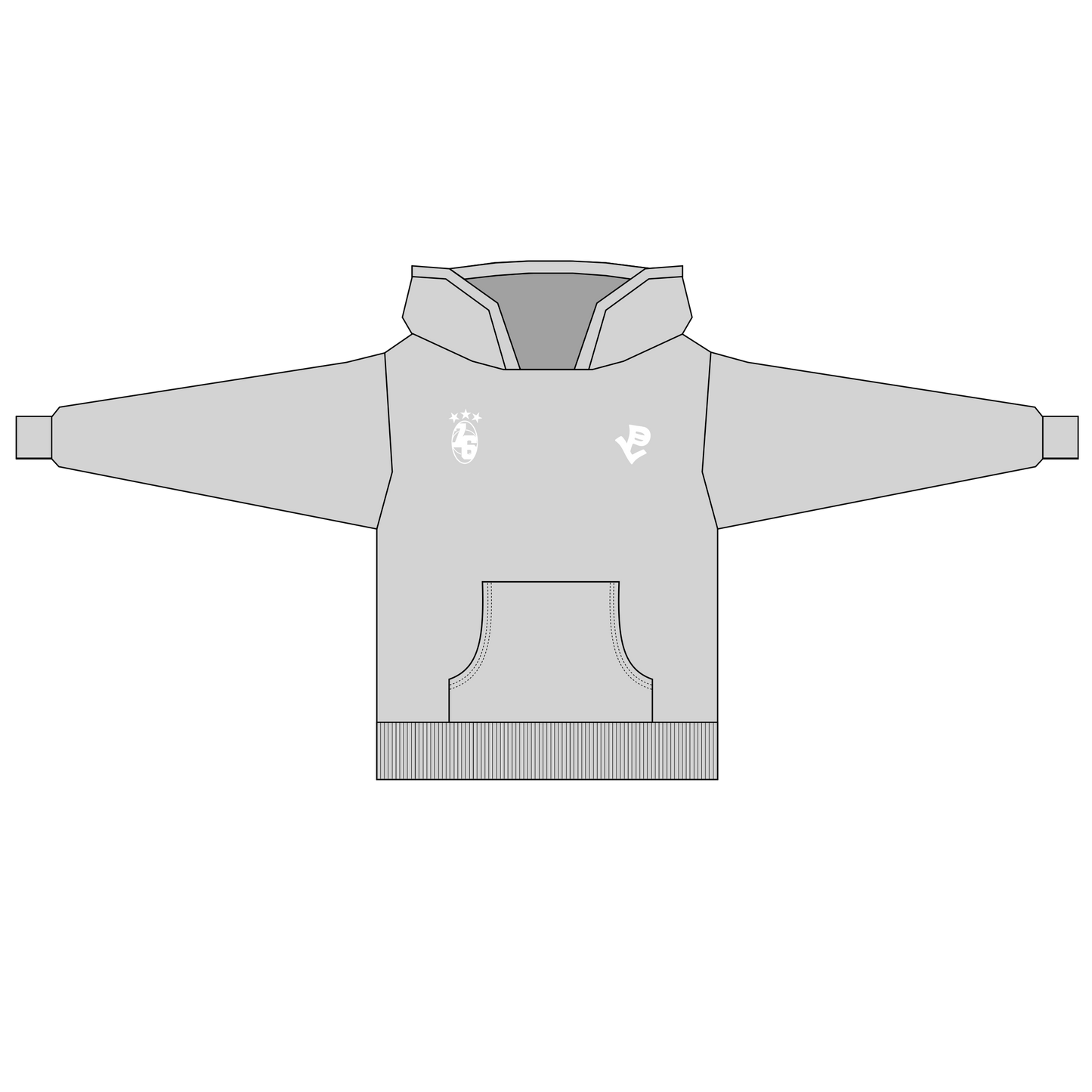 GREY 3STAR HOODIE